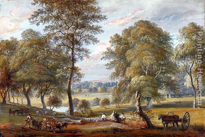 Foresters In Windsor Great Park painting - Paul Sandby Foresters In Windsor Great Park art painting